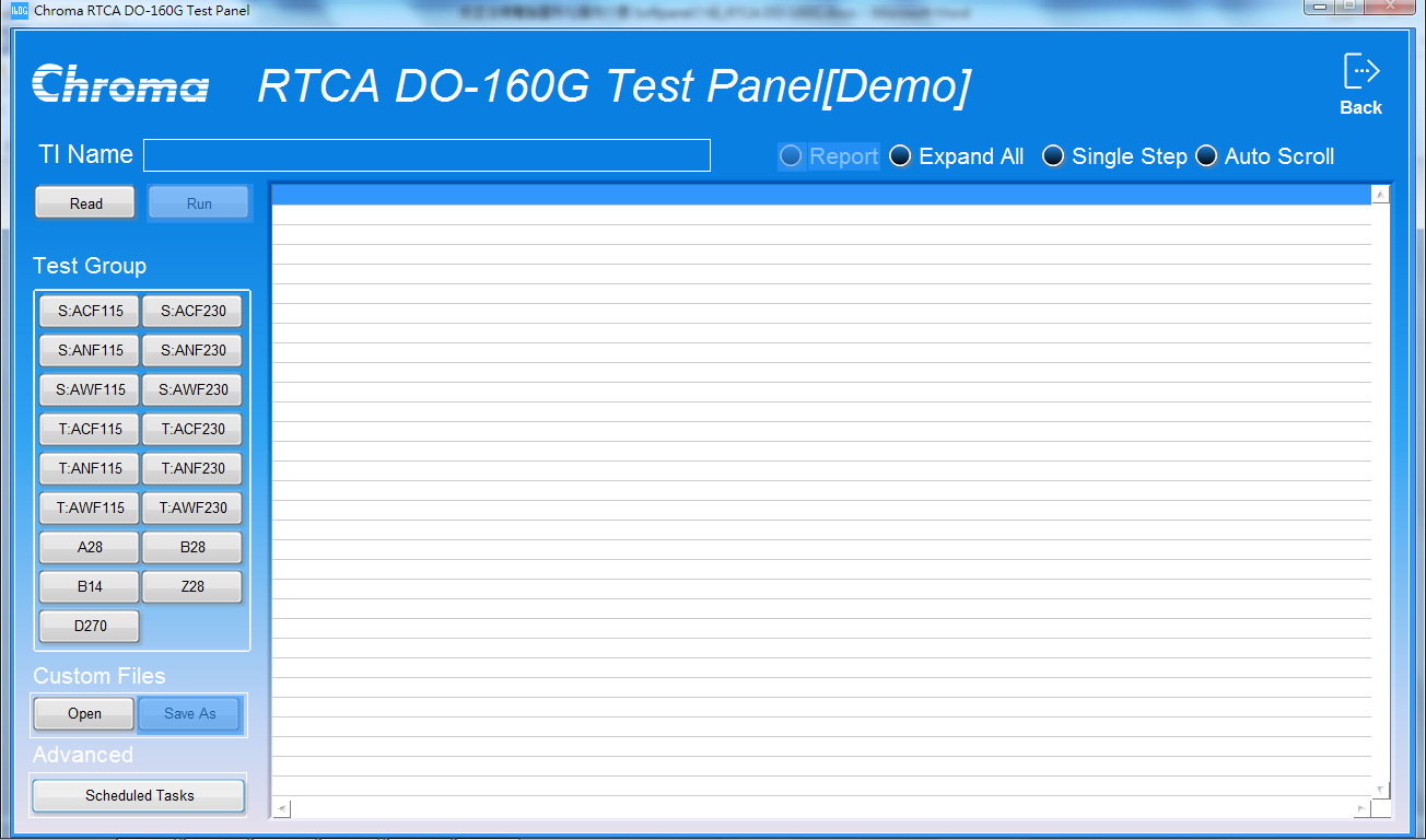 色度RTCA DO-160G航空航天测试软面板